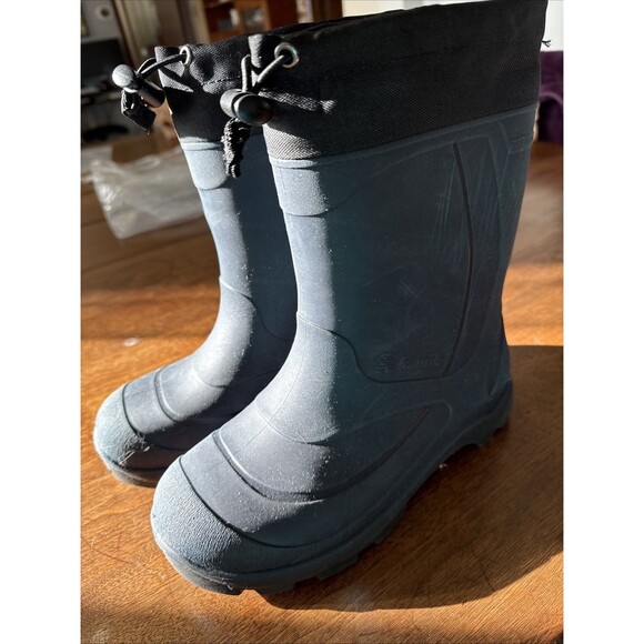 Kamik Kids Snowbuster 1 Size 5 Blue Wool-Lined Waterproof Winter Boot w/ Toggle - Picture 2 of 6